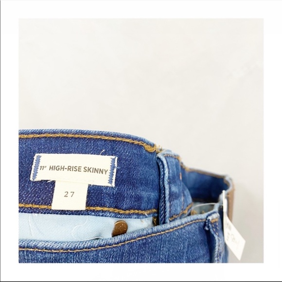 NEW 2021 Madewell 11” High Rise Skinny Leg Denim Jeans in Larkwood Wash - Picture 11 of 14